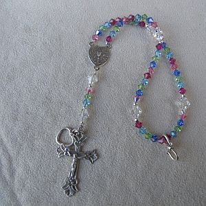 First Communion Crystal Rosary/Bracelet