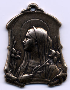 Mary of the Lillies, Sterling or Bronze