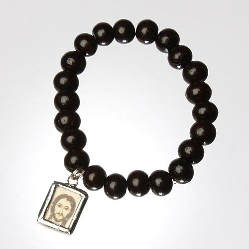 Divine Mercy sandalwood bead bracelet
