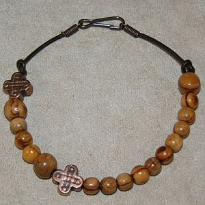 Olivewood Single Decade Rosary Bracelet