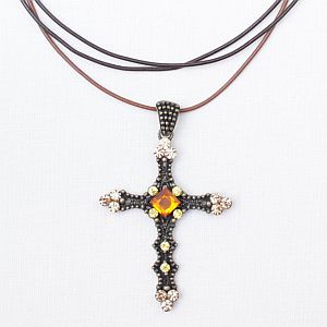 Orange Victorian Necklace