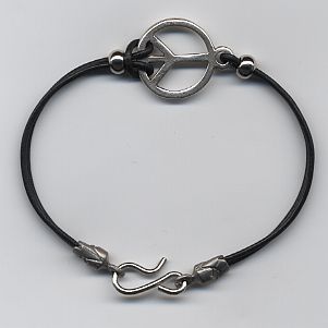 Leather Peace Bracelet