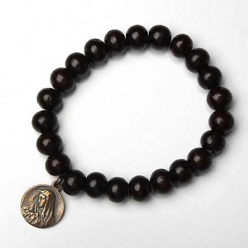 Saint Peregrine (Patron Saint of Cancer victims) sandalwood bracelet