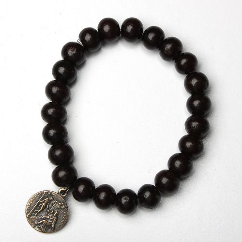 Saint Peregrine Patron Saint of Cancer victims sandalwood bracelet GraceMary