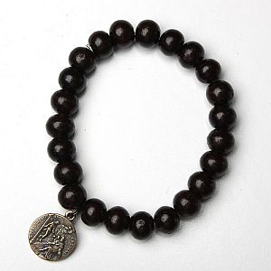 Saint Peregrine (Patron Saint of Cancer victims) sandalwood bracelet